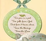 Baby Twins Blessing Plaque