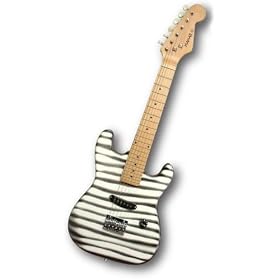 Fiesta Musical Instruments 39 Zebra Paint Electric Guitar by Fiesta