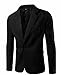 XQS Men's Stylish Solid Color One Button Blazer Jacket Suit