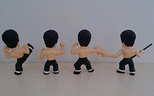 4 Pieces of Fashion Cartoon PVC Figure Bruce Lee Q Version Figure Doll