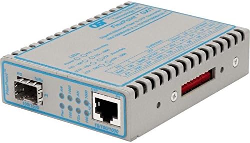 Omnitron Systems 4719-0 FlexPoint 10/100/1000 Gigabit Ethernet Fiber Media Converter RJ45 SFP - 1 x 10/100/1000BASE-T; 1 x 100/1000BASE-X; No Power Adapter; Lifetime Warranty