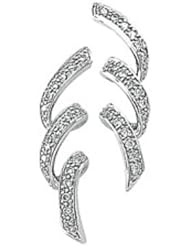 14K White Gold Diamond Earrings - 0.20 Ct. -- LIFETIME WARRANTY