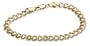 14k Yellow Gold 6mm Double Link Charm Bracelet, 7"