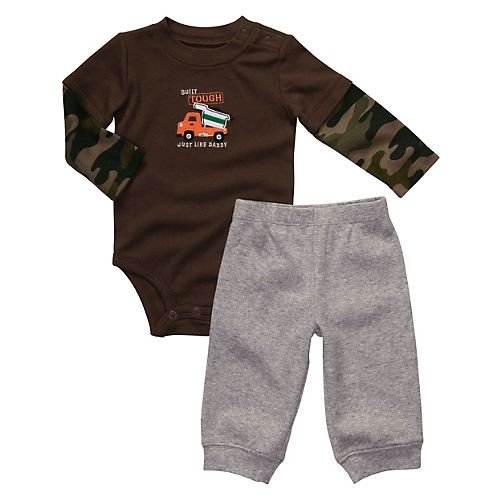 Carters Built Tough 2-pc. Thermal Pants Set BROWN 6 Mo