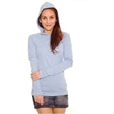 American Apparel Women's Baby Rib Long Sleeve Hoodie T-shirt - Tee