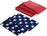 DII Printed Microfiber Towel, Set of 6, Blue Stars