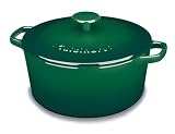 Cuisinart Chef's Classic Enameled Cast Iron 5-Quart Round Covered Casserole, Green