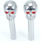 Chrome Skull Door Lock Knobs