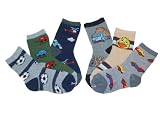 6 Pack Toddlers Boys Kids Socks Accessories Size M (4-6)