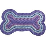 Pet Studio Bone-Shaped Braided Rug-Green
