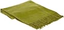 Pinzon Bamboo Velvet Throw, Palm Green