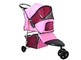 New 3 Wheel Pet Stroller Pink