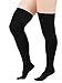 Zando Women's Stretchy Over the Knee Thigh High Socks Sexy Tube Stockings Black