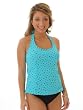 Miraclesuit 2 Piece Tankini Set Women's SwimSuit Top and Black Bottoms Included Slimming Swimwear Talle Sizes 10 or 12