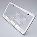 One Polish Mirror Stainless Steel License Plate Frame Holder Front Or Rear Bracket Laser Engrave Bentley with Logo Steel Screw Cap