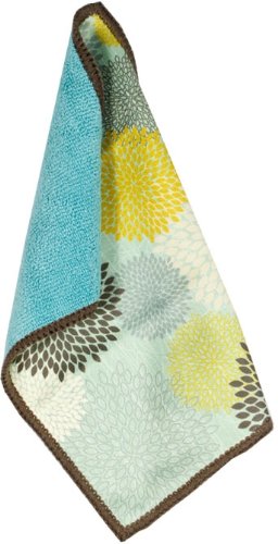 Toddy Gear Pom Pommery 5 x 7 Inch Premium Microfiber Smart Cloth, for iPad and Touch Screen Cleaning - Retail Packaging - Blue/Gray/Yellow, 15X7B1405