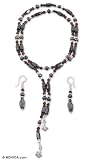 Pearl and hematite jewelry set, 'Enchantment' 0.2 W 30.7 L