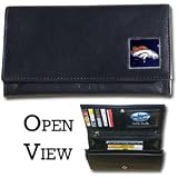 NFL Women's Genuine Leather Clutch Wallet - Denver Broncos