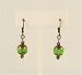 Earrings - E195 - Copper & Glass Beads (10 mm) ~ Emerald