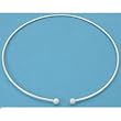 Silver Plated Add A Bead Barbell Necklace Choker 17"