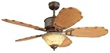 Westinghouse 7879000 Pacific One-Light Paradise 52-Inch Five-Blade Ceiling Fan, Old Chicago with Hand Painted Glass Bowl