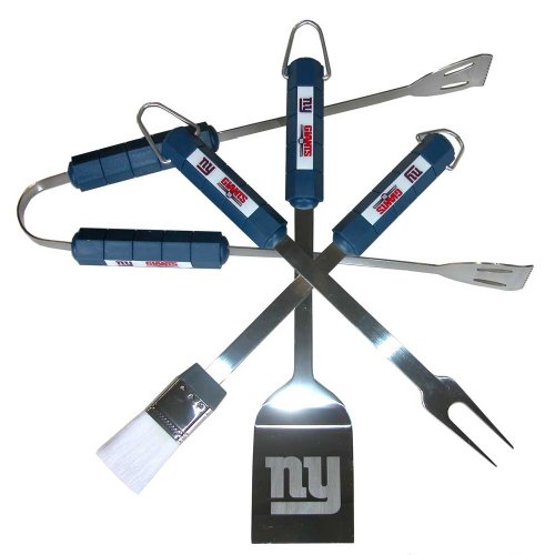 Motorhead Products MH5016 NFL 4-Piece BBQ Grilling Utensil Set, Giants