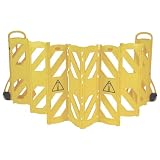 RUB9S1100YW Mobile Barrier,Expands 13',Two 5 Casters,24x13x40,Yellow