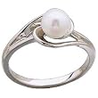 Platinum Fashion White Cultured Pearl Ring