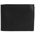Boston Traveler Black Leather Bi-fold Wallet
