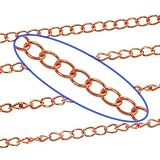 Copper Plated Brass 3mm Curb Chain - Bulk By The Foot