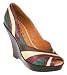 Office Wren Panel Wedge Plum Leather - 8 Uk