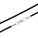 Jstyle 3MM Leather Necklace for Men Women Necklace Chain Rope Leather Cord Black 24 inch