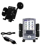 PalmOne Tungsten T Flexible Auto Windshield Holder with Car Charger - Uses Gomadic TipExchange