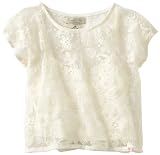 Lucky Brand Girls 2-6X Lace Crochet Top With Tank, Beige, 6