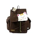 [Cat & Butterfly] 100% Cotton Fabric Art School Backpack / Outdoor Backpack