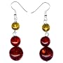 Boucles d'oreilles en r�sine ambre en Perle de 14 &hellip de Lys de Mejac