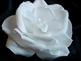 4″ Silk White Rose Boutique Hair Clip Wedding