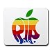 R.I.P. Steve Jobs Rainbow Apple on a Printed Fabric Mouse Pad