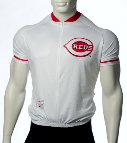 MLB Cincinnati Reds Women's Cycling Jersey, White, Small