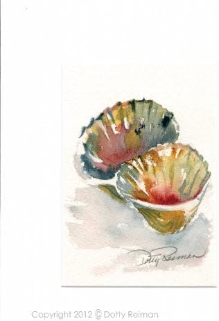 Seashell Art 5 x 7 inch print by Dotty Reiman - Fits into an 8 x 10 inch frame