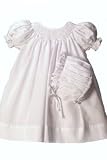 Petit Ami Preemie Girls Christening Smocked Day Gown Dress Set