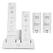 CTA Digital Wii Remote Dual Charge Station with 2 Rechargeable Batteries (White)