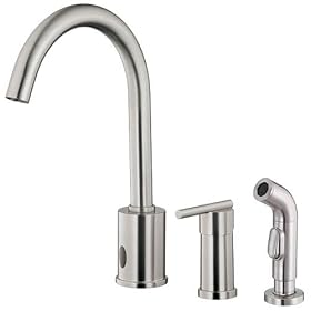 Danze D421058SS Parma Single-Handle Dual Kitchen Faucet with Side Sprayer, Stainless Steel