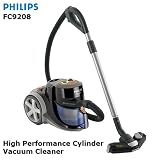 Kitchen & Housewares : Philips FC9208 High Performance Cylinder Marathon Vacuum Cleaner - Powerful 2000W Motor With High Suction Power, Turbo Nozzle, Super Parquet Nozzle and Tri-Action Nozzle - Extra Quiet Bagless System