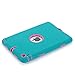 Ipad Mini Case, H&T(TM) Unique Silicone Design Soft Ipad Mini 3 In1 Hybrid Shockproof Protective Cover Case for Apple Ipad Mini 3/ 2/ 1 (Blue)