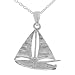 Sterling Silver Sail Boat Pendant