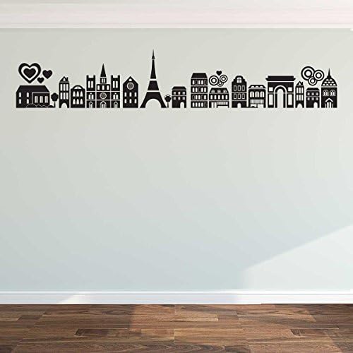 Paris Skyline mural Vinyl Wall Decal Sticker - WB024