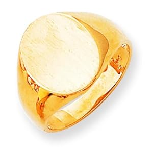 14K Yellow Gold Mens Signet Ring Jewelry Size 10