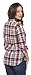 Women's Classic Collar Button Down Roll Up Long Sleeve Cotton Plaid Shirt