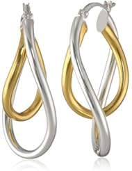Sterling Silver Double Twist Oval Earrings